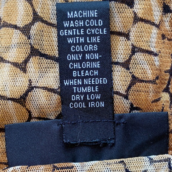 ANIMAL PRINT SHELL Flowy mesh graceful drape elastic waist - Picture 4 of 5